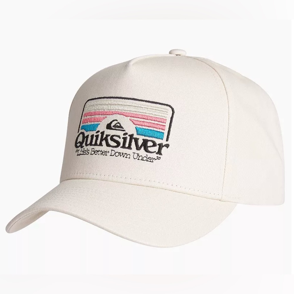 QUIKSILVER Step Inside SnapBack Hat Off-White NWT